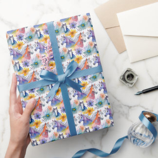 Papier Cadeau Les Têtes d'Aquarell