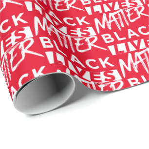 Papier Cadeau Les vies noires sont rouges Noël