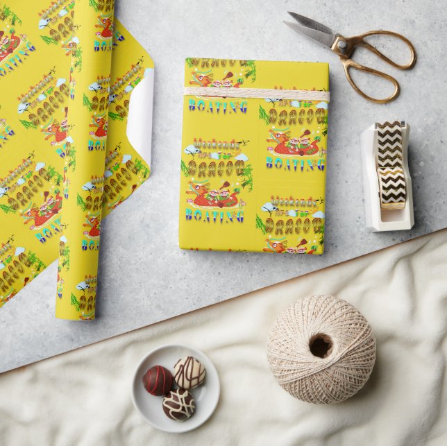 Papier Cadeau Les Week-ends Sont Pour Bateau Dragon (Artisanat)
