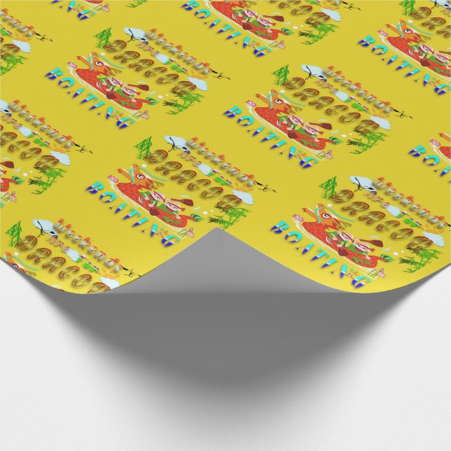 Papier Cadeau Les Week-ends Sont Pour Bateau Dragon (Coin)