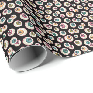 Papier Cadeau Les yeux d'Halloween