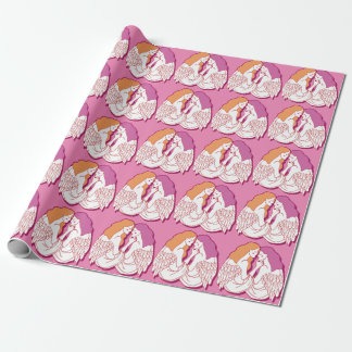 Papier Cadeau LESBIAN ANGELS CARTOON (Lesbian flag colors)