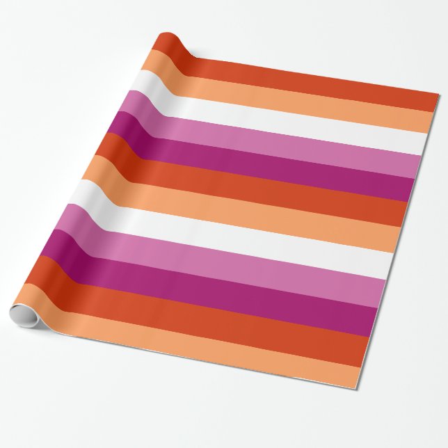Papier Cadeau Lesbian Pride Flag LGBTQ (Déroulé)