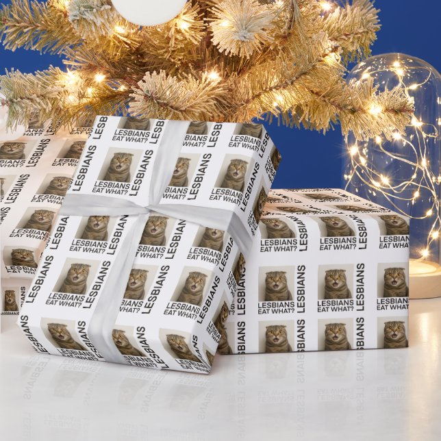 Papier Cadeau Lesbiennes Mangent Quoi de Drôle (Vacances)