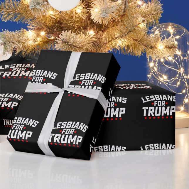 Papier Cadeau Lesbiennes Pour Trump Elections Présidentielles LG (Vacances)