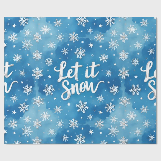 Papier Cadeau  Let It Snow, Christmas, Author Natasha Us   (Plat)