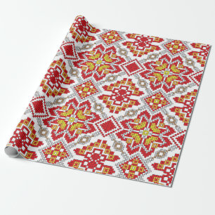 Papier Cadeau L'ethnie ukrainienne p brodée artisanale