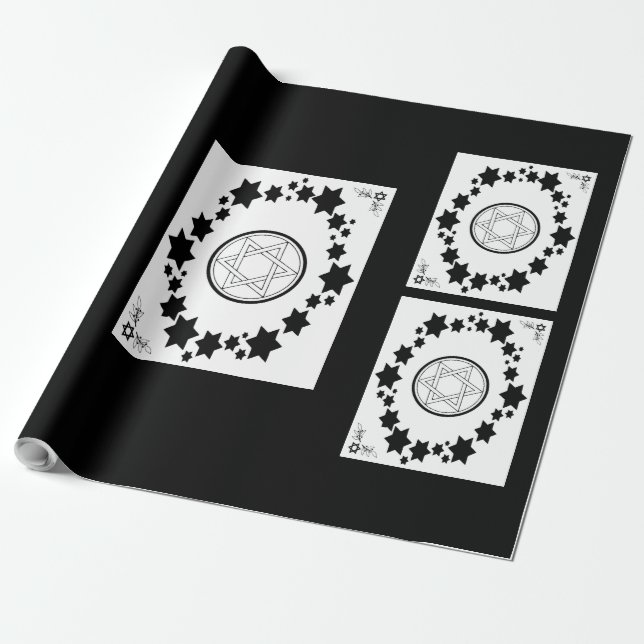 Papier Cadeau L'étoile de David - (Déroulé)