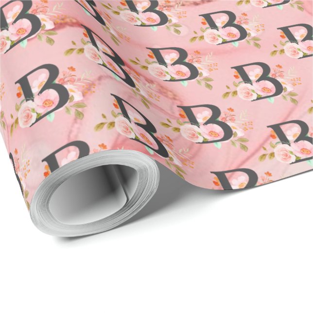 Papier Cadeau Lettre B (Coin rond)