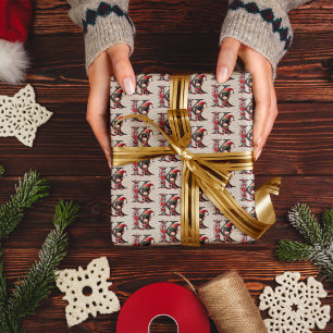 Papier Cadeau LETTRE Festive Joyeuse elfe de Noël K