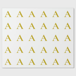 Papier Cadeau Lettre initiale de monogramme personnalisé de coul