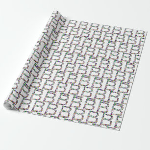 PAPIER CADEAU LETTRE INITIALE MONOGRAPHIQUE B