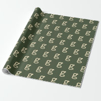LETTRE MONOGRAPHIQUE MOYENNE Typographie Vert