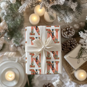 Papier Cadeau LETTRE Nutcracker N Noël