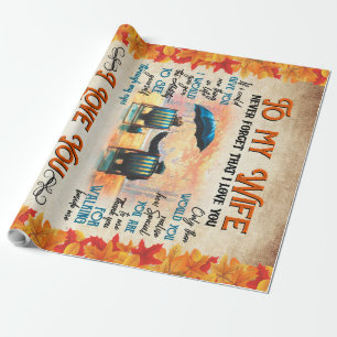 Papier Cadeau Lettre Personnalisée À Ma Femme Amour Du Mari B