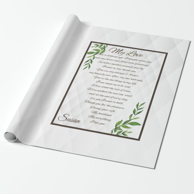 Papier Cadeau Lettres à mon mari (Déroulé)