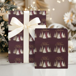 Papier Cadeau Lettres d'or Joyeux Noël