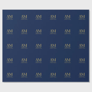 Papier Cadeau Lettres Initiales De Monogramme De Noms De Couleur