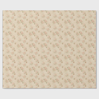 Papier Cadeau Lettres manuscrites vintages et Roses Collage lami