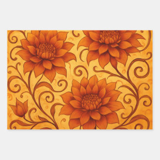Papier cadeau Lever et coucher de soleil Dahlia d'