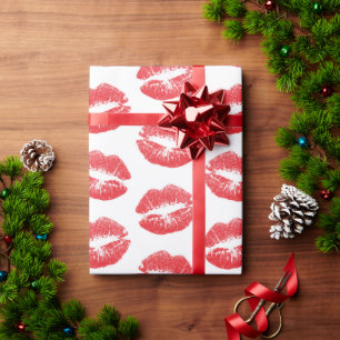 Papier Cadeau Lèvres Rouges, Motif De Lèvres, Rouge Lèvres, Bais