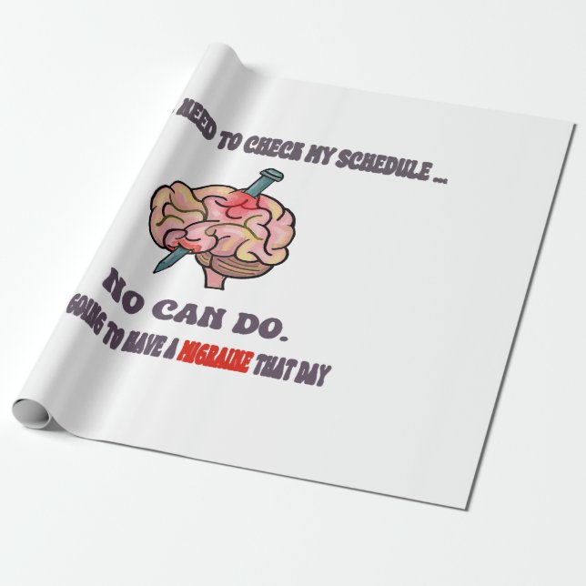 Papier Cadeau L'excuse de la migraine ! Éviter l'interaction soc (Déroulé)