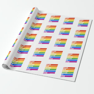 Papier Cadeau LGBTQ pour les rayures arc-en-ciel KAMALA HARRIS