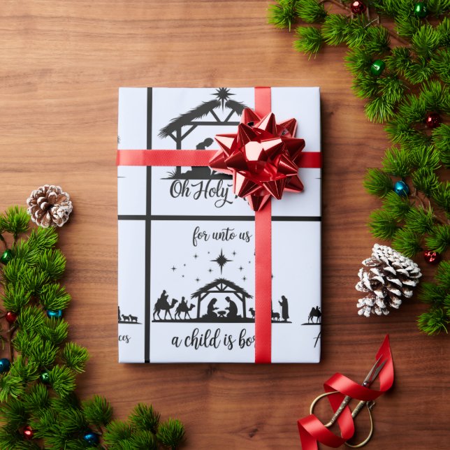 Papier Cadeau L'histoire de Noël (Cadeau de vacances)