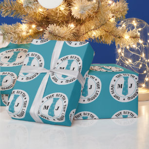 Papier Cadeau L'homme le mythe la légende nom personnalisé