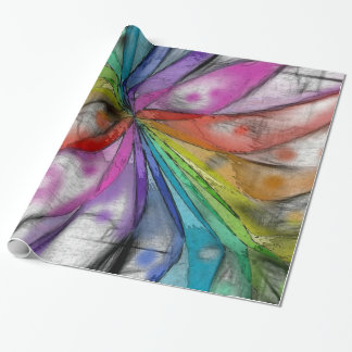 Papier Cadeau Libellule de kaléidoscope