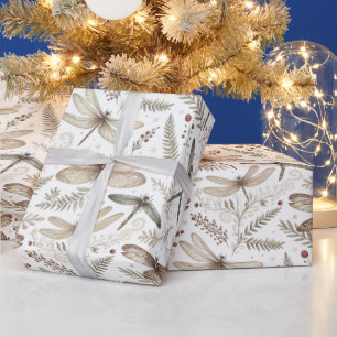 Papier Cadeau Libellules d'esprit de fête
