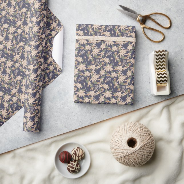 Papier Cadeau Libellules + Echinacées  (Artisanat)
