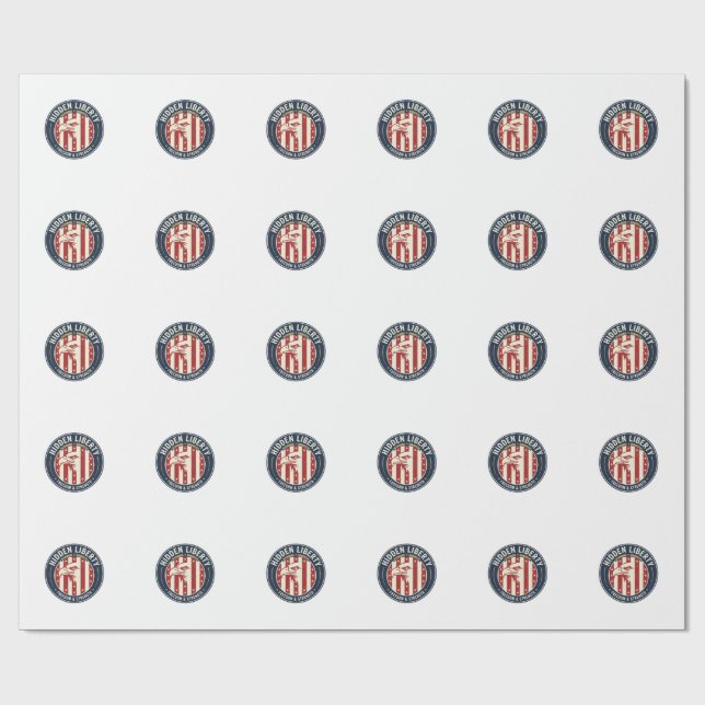 Papier Cadeau Liberté Cachée Patriotique Illusion Optique Patrio (Plat)