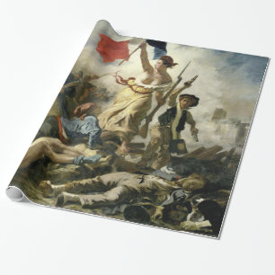 Papier Cadeau Liberté d'Eugne Delacroix menant les personnes