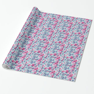 Papier Cadeau Liberty fleur personnalisable prénom