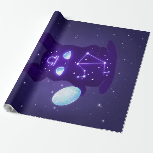 Papier Cadeau Libra Zodiac Monster - Funky Libra Zodiac Lover (Déroulé)