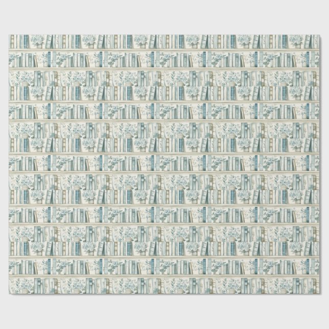 Papier Cadeau Library Chapter ONE Blue Boy Book 1st Birthday (Plat)