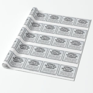 Papier Cadeau Licence de chant