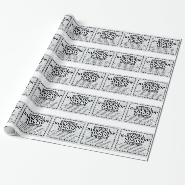 Papier Cadeau Licence de chant Barbershop (Déroulé)