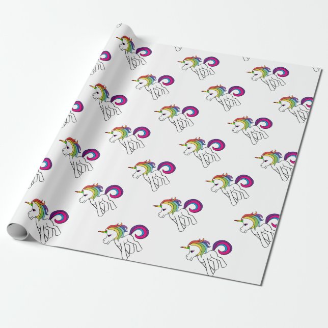 Papier Cadeau Licorne (Déroulé)