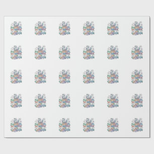 Papier Cadeau Licorne alimentée par les livres et les rêveries K