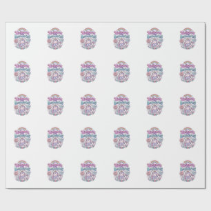 Papier Cadeau Licorne avec des frontières Charme Vêtements Graph