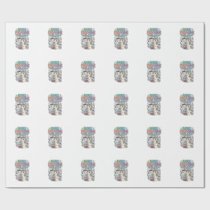 Papier Cadeau Licorne Boba Licorne Club Kawaii Typographie Desig