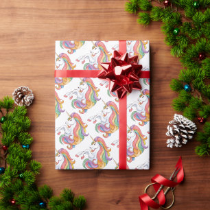 Papier Cadeau Licorne Colorée