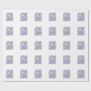 Papier Cadeau Licorne Cristal Guérison Cadeau Licorne Idée Vecto