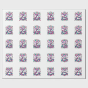 Papier Cadeau Licorne Macaron Magie Coloré Marché Artwork
