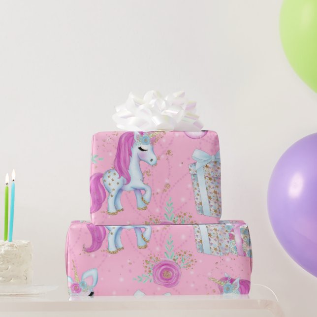 Papier Cadeau Licorne Magique (Cadeaux de fête)