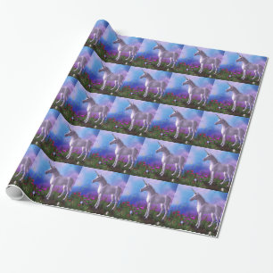 Papier Cadeau Licorne majestueuse