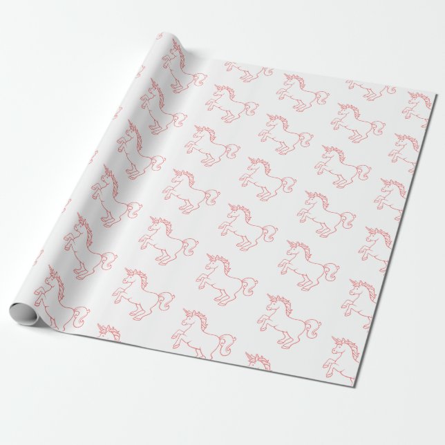 Papier Cadeau Licorne mignonne (Déroulé)