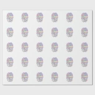 Papier Cadeau Licorne Mignonne Colorée et un Peu Magique Origina